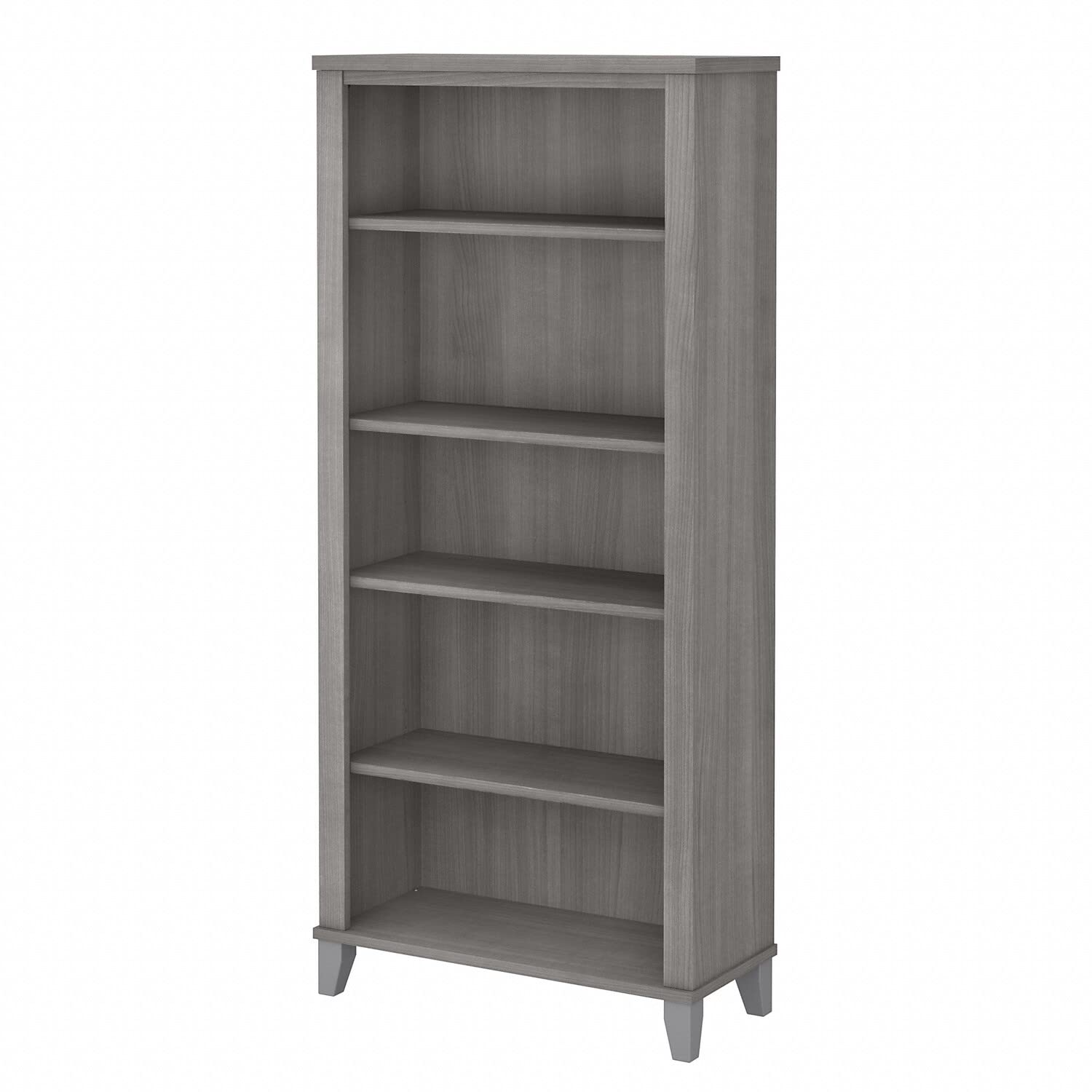 Bush Furniture Somerset Tall 5 Shelf Bookcase in Platinum Gray