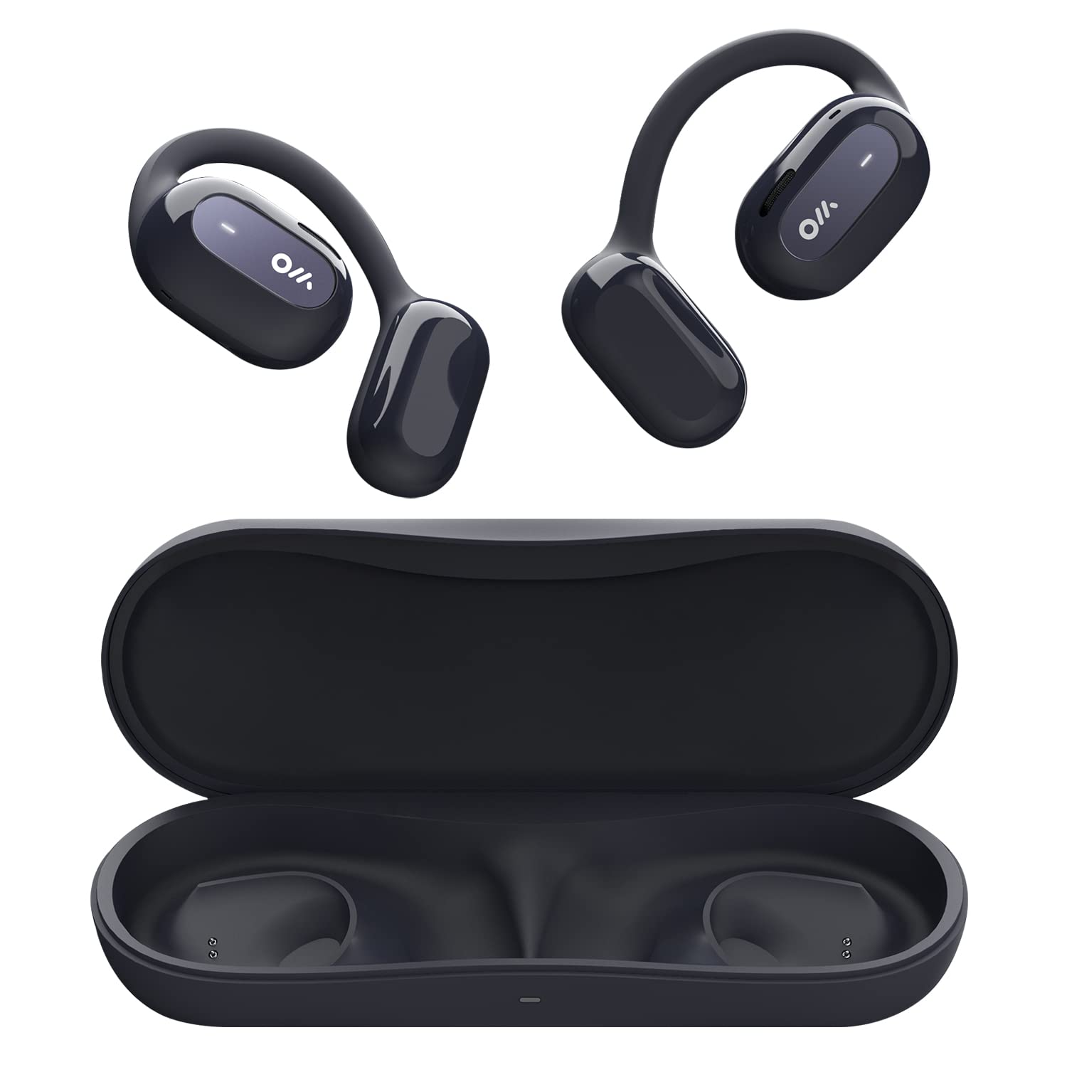 Oladance Open Ear Headphones Bluetooth 5.2 Wireless Earbuds for Android & iPhone, Open Ear Earbuds with Dual 16.5mm Dynamic Drivers, Up To 16 Hours Playtime Waterproof Sport Earbuds -Interstellar Blue