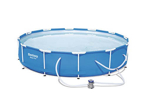 Bestway 56680 Steel Pro, 12ft x 30in, Above Ground Round Frame Pool Set | for Kids & Adults