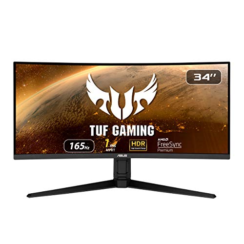 Asus TUF Gaming VG34VQL1B 34” Curved HDR Monitor, WQHD ...