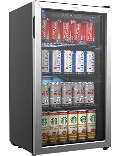 hOmeLabs Beverage Refrigerator and Cooler - 120 Can Min...
