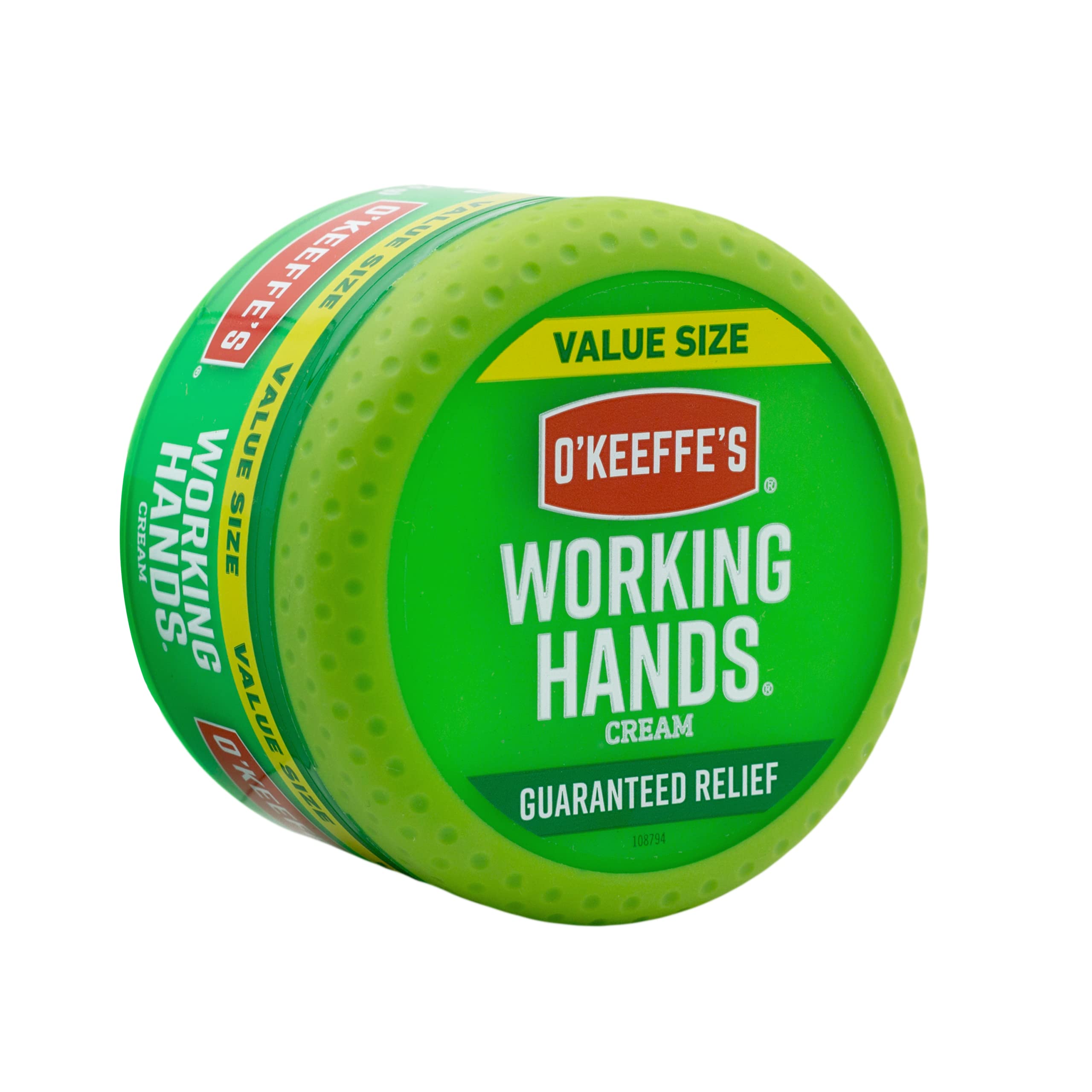 O'Keeffe's Working Hands Hand Cream, For Extremely Dry, Cracked Hands, 6.8 oz Jar (Value Size, Pack of 2)