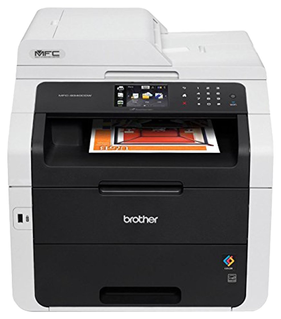 Brother MFC-9340CDW All-in-One Wireless Digital Color Printer, 23ppm Black/Color, 600x2400dpi, 250 Sheet Paper Capacity, USB 2.0 - Print, Copy, Scan, Fax