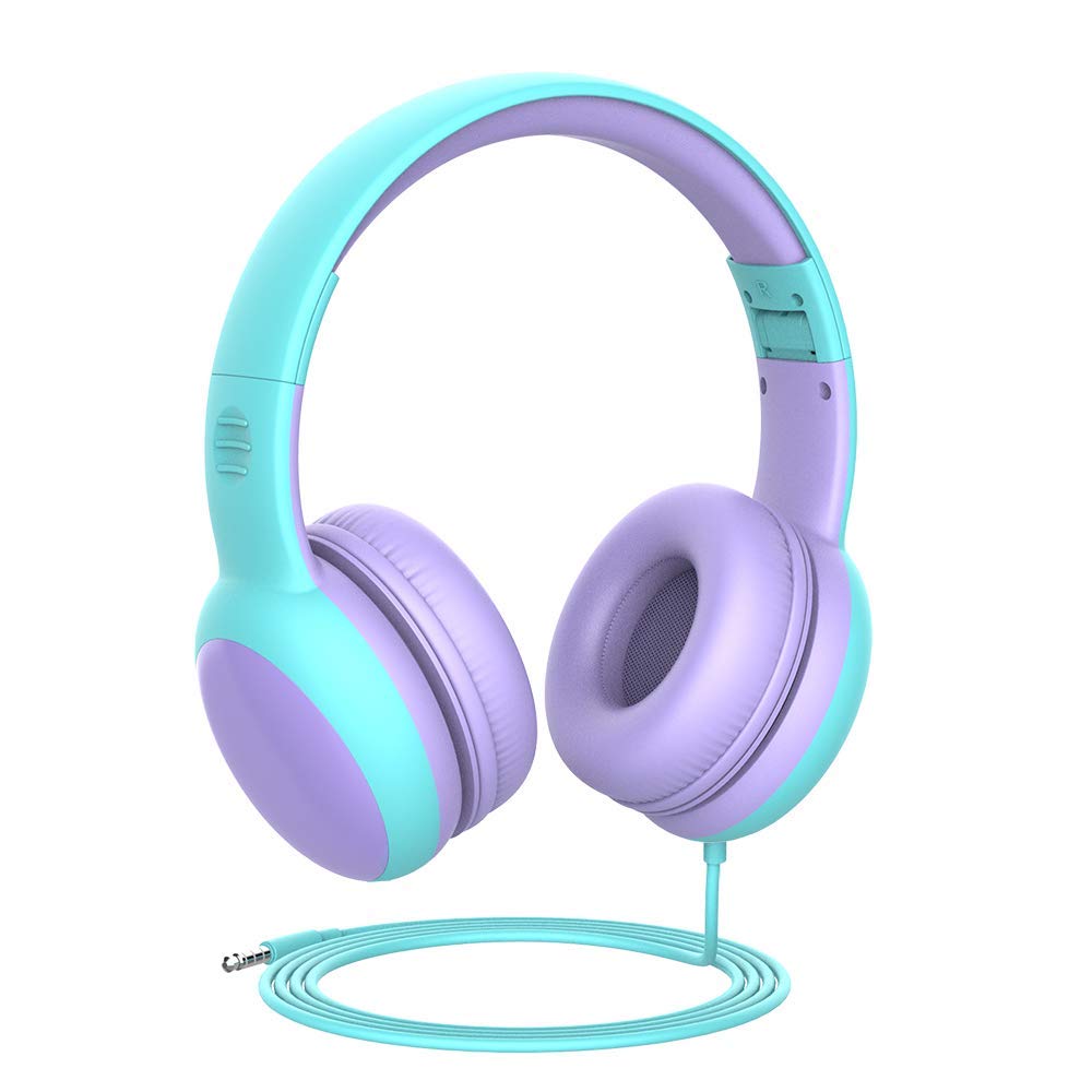 gorsun Kids Headphones with Limited Volume, Children's Headphone Over Ear, Toddler Headphones for Boys and Girls, Wired Headset Earphones for Children