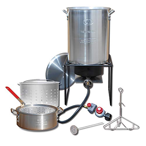 King Kooker Propane Outdoor Fry Boil Package with 2 Pot...