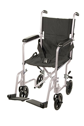 Drive Medical Lightweight Transport Wheelchair Silver/1...