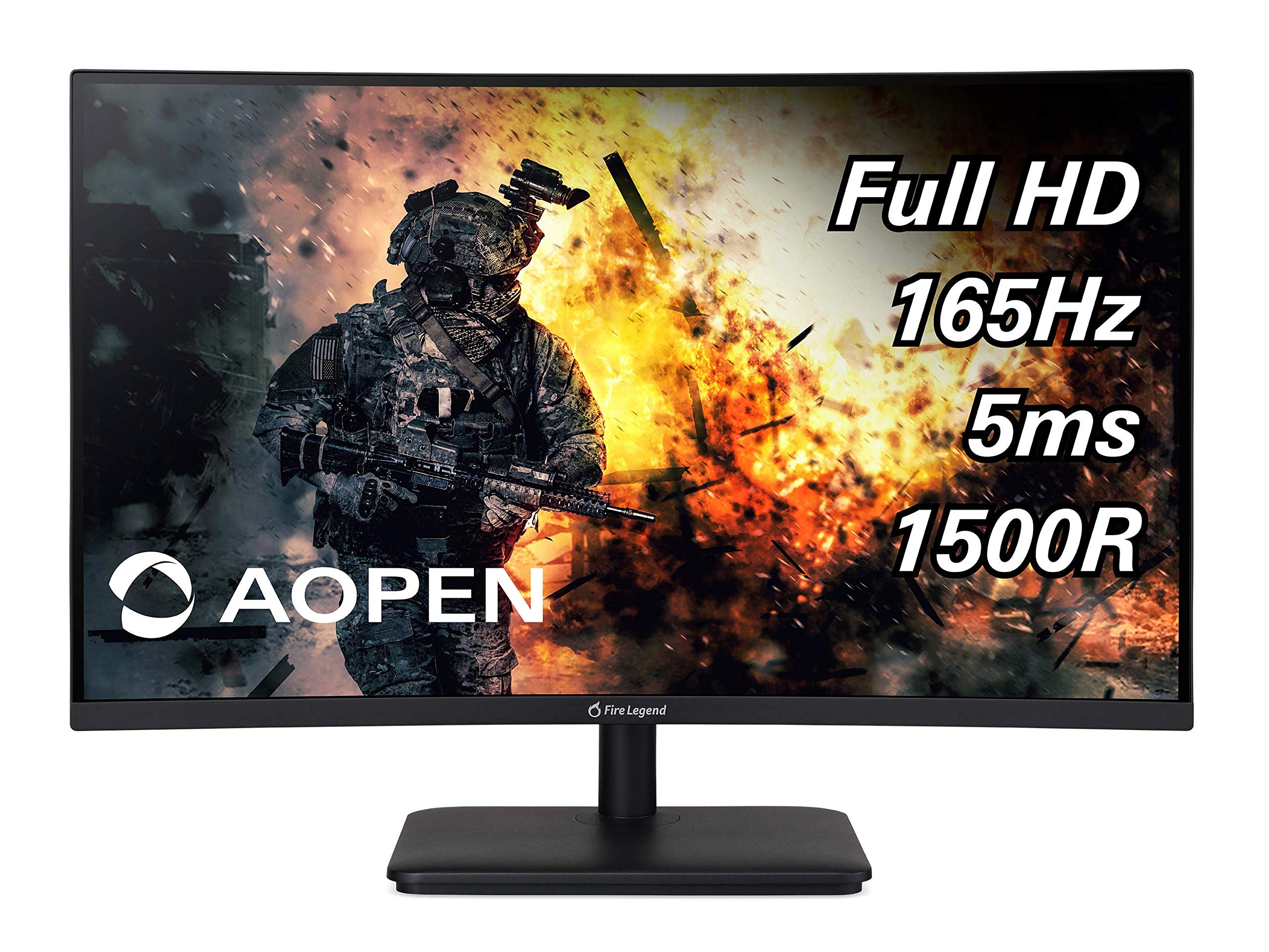 AOPEN Curved Zero-Frame Full HD (1920 x 1080) Gaming Monitor | AMD FreeSync Technology | Up to 75Hz