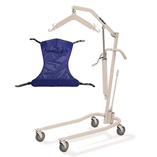 Invacare Painted Hydraulic Lift with Full Body R110 (Medium) Mesh Sling | 450 lbs. weight capacity | 9805P model
