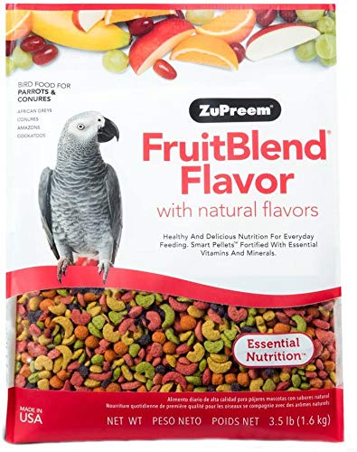 ZuPreem FruitBlend Flavor Pellets Bird Food for Parrots...