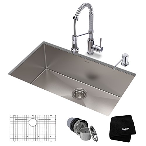 Kraus 30-inch Standart PRO Single Bowl Kitchen Sink