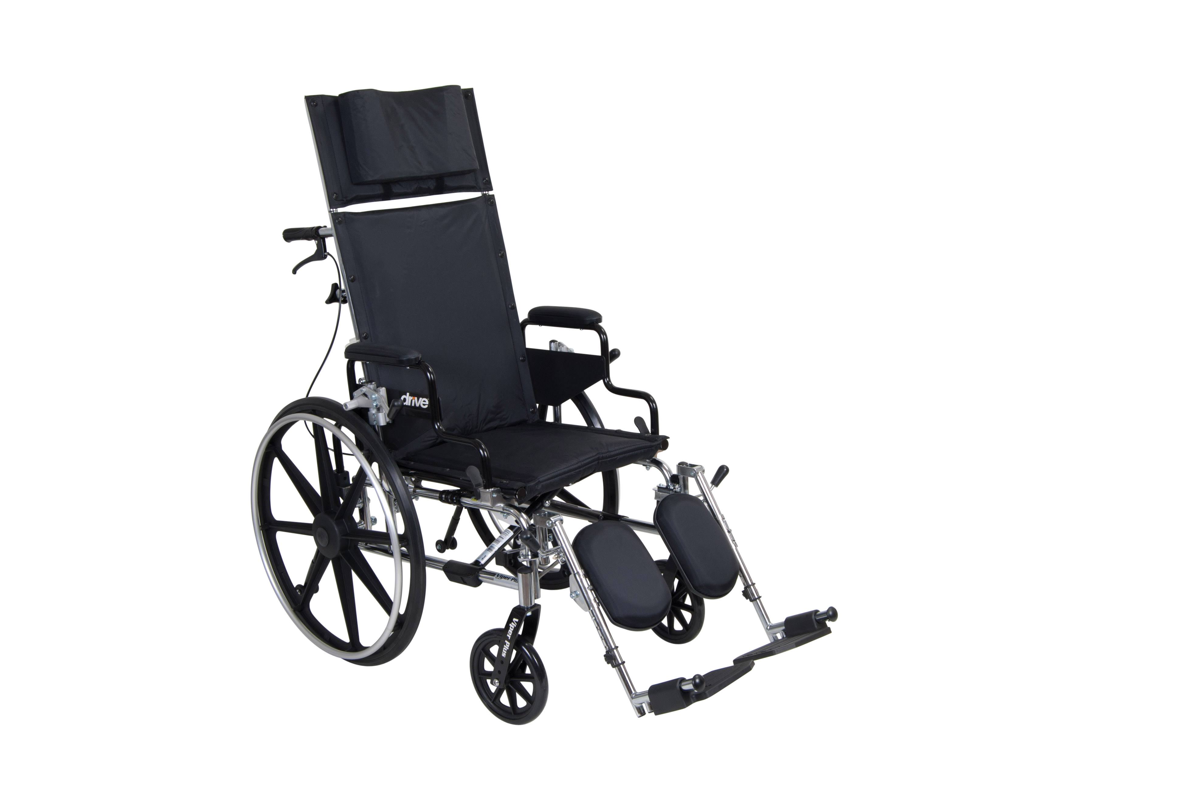 Drive Medical Viper Plus GT Full Reclining Wheelchair, ...