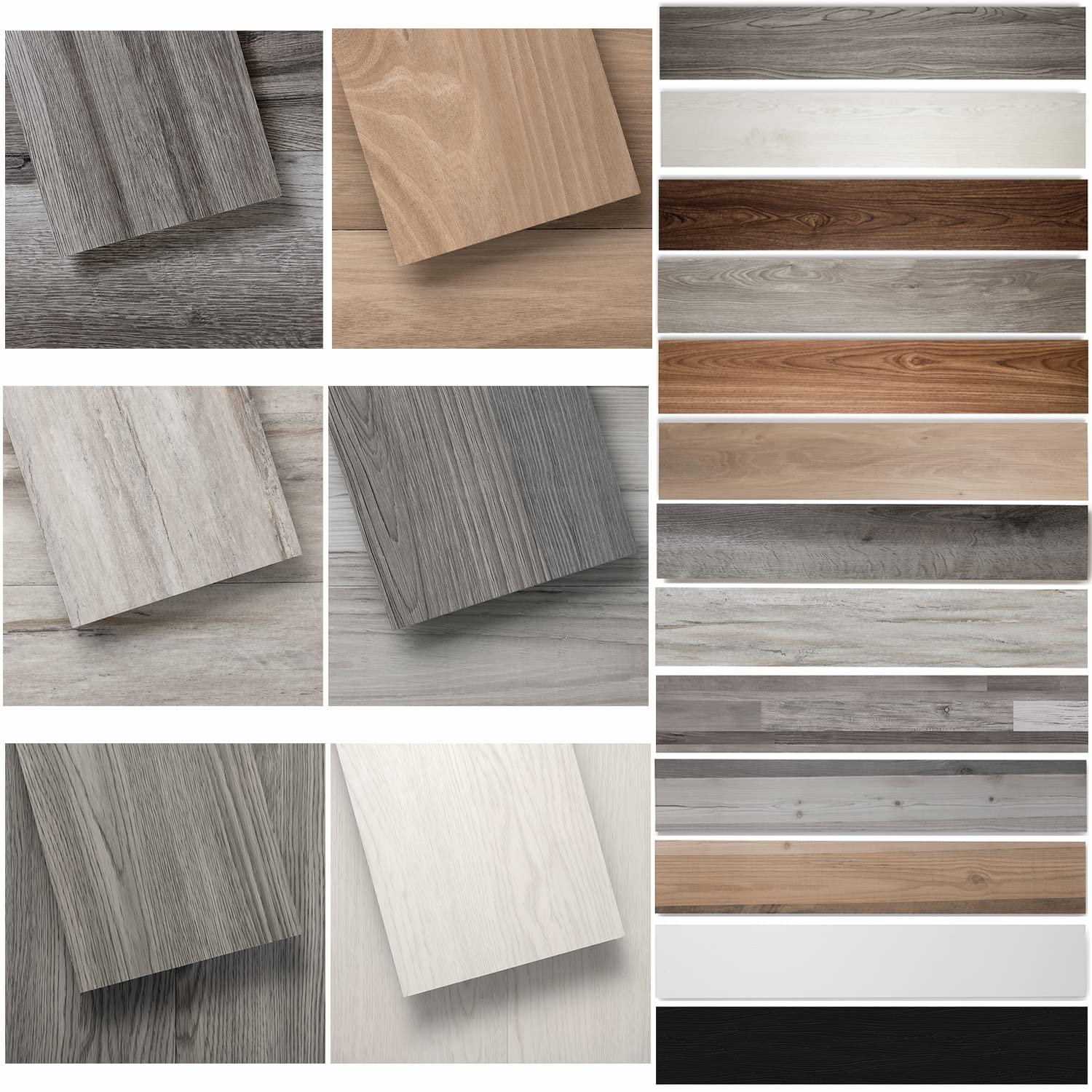 Lucida Surfaces Luxury Vinyl Flooring Tiles | Peel and Stick Floor Tile for DIY Installation | 36 Wood Look Planks | BaseCore | 54 Sq. Feet