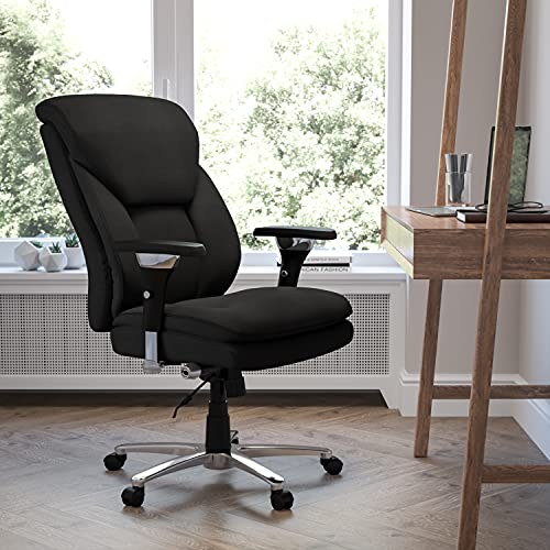 Flash Furniture HERCULES Series 24/7 Intensive Use Big & Tall 400 lb. Rated Executive Swivel Chair with Lumbar Knob