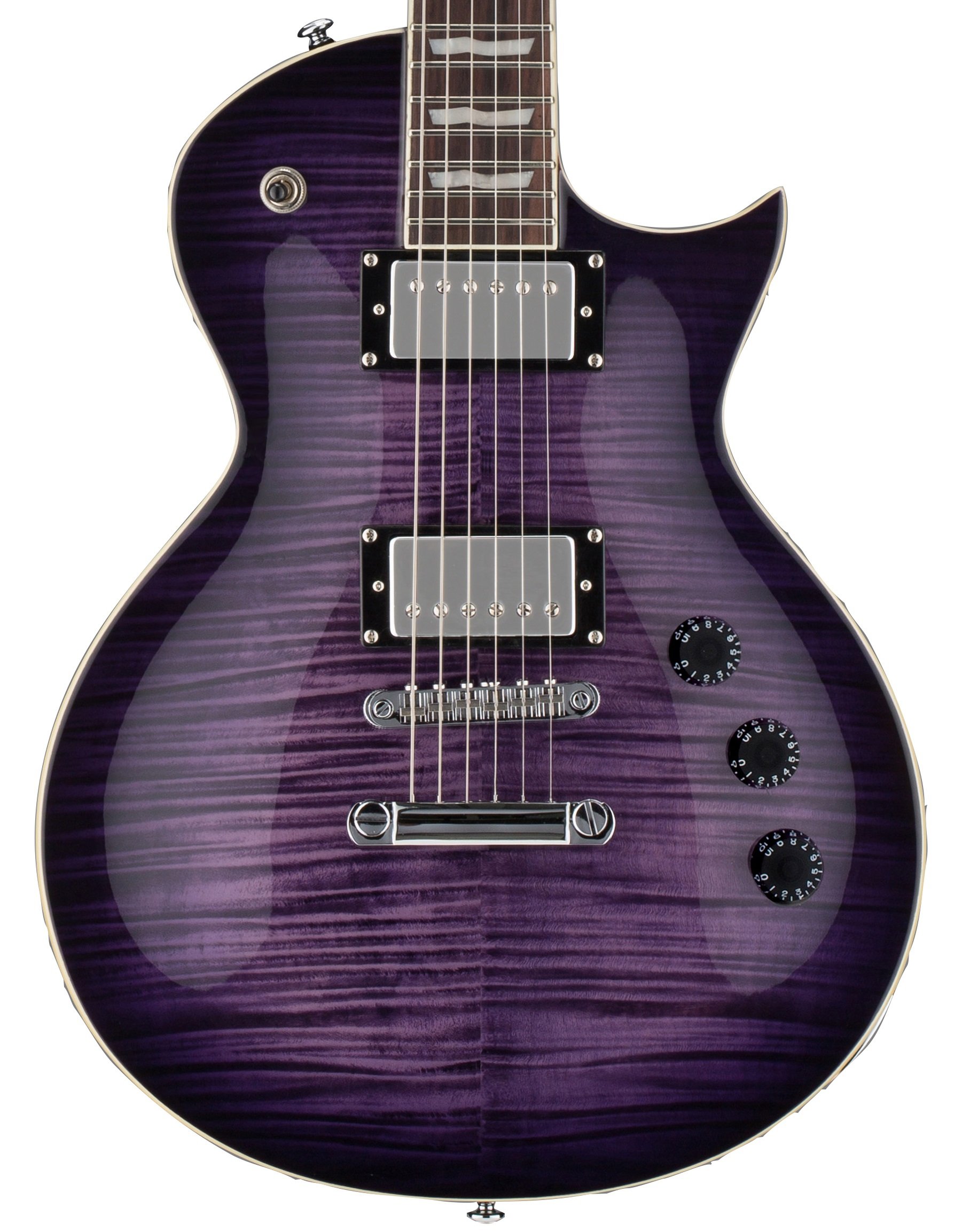ESP LTD EC-256FM Electric Guitar, See Thru Purple Sunbu...