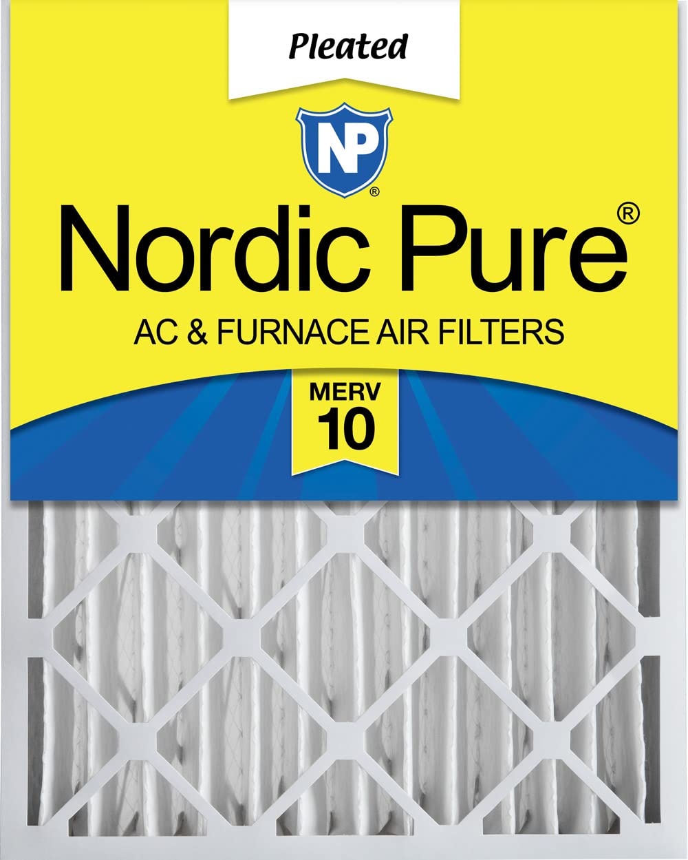 Nordic Pure 20x25x4 (3-5/8 Actual Depth) MERV 10 Pleated AC Furnace