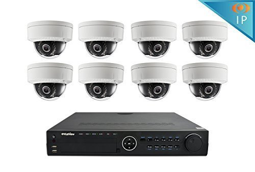 LaView 1080P HD IP 8 Dome Camera Security System 16 Channel PoE 1080P NVR with a 3TB HDD Indoor/Outdoor Cameras Day/Night Surveillance System with Remote Viewing, LV-KND996P168D08-T3