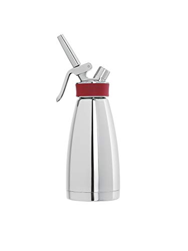 iSi North America Thermo Whip Multifunctional Cream/Food Whipper for All Thermal Insulated Applications, 1 Pint, Polished Stainless/Red