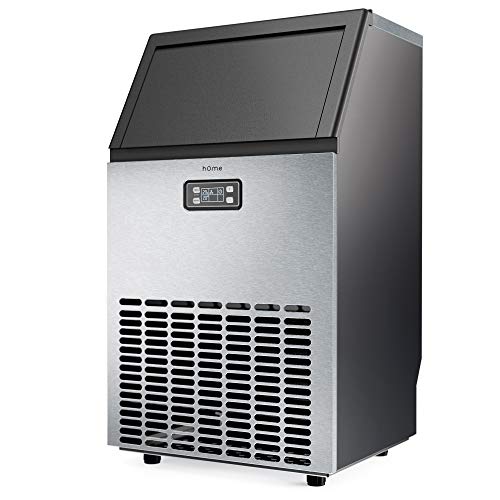 hOmeLabs Freestanding Commercial Ice Maker Machine - Makes 99 Pounds Ice in 24 hrs with 29 Pounds Storage Capacity - Ideal for Restaurants, Bars, Homes and Offices - Includes Scoop and Connection Hose