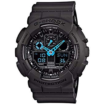 Casio Men's G-Shock Analog-Digital Watch GA-100C-8ACR, ...