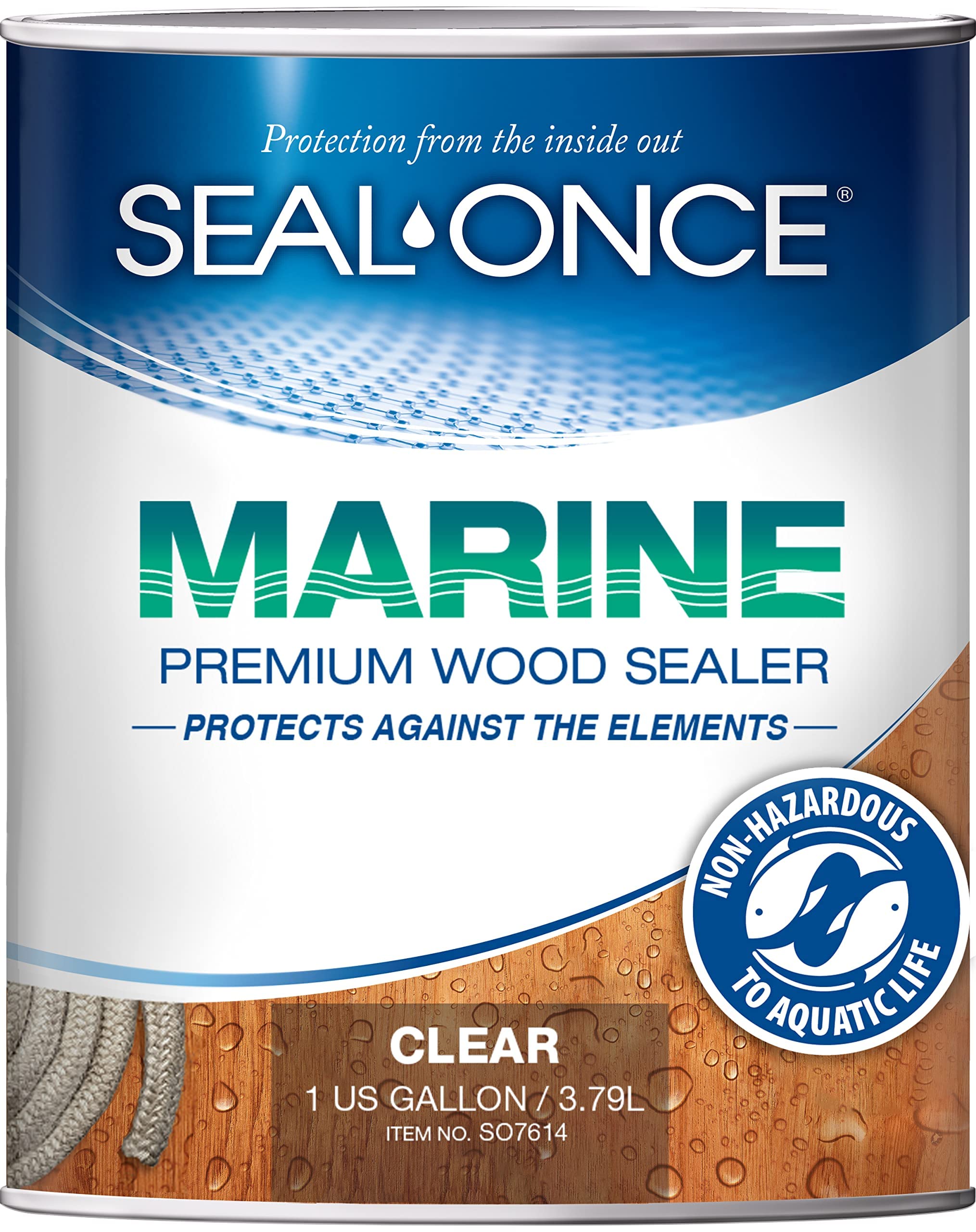 Seal-Once Marine Premium Wood Sealer - Waterproof Seala...