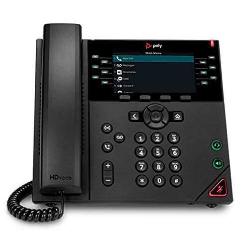 Poly (Plantronics + Polycom) Poly - VVX 450 Business IP Phone (Polycom) - 12-Line, Color IP Desk Phone with Handset - POE - 4.3