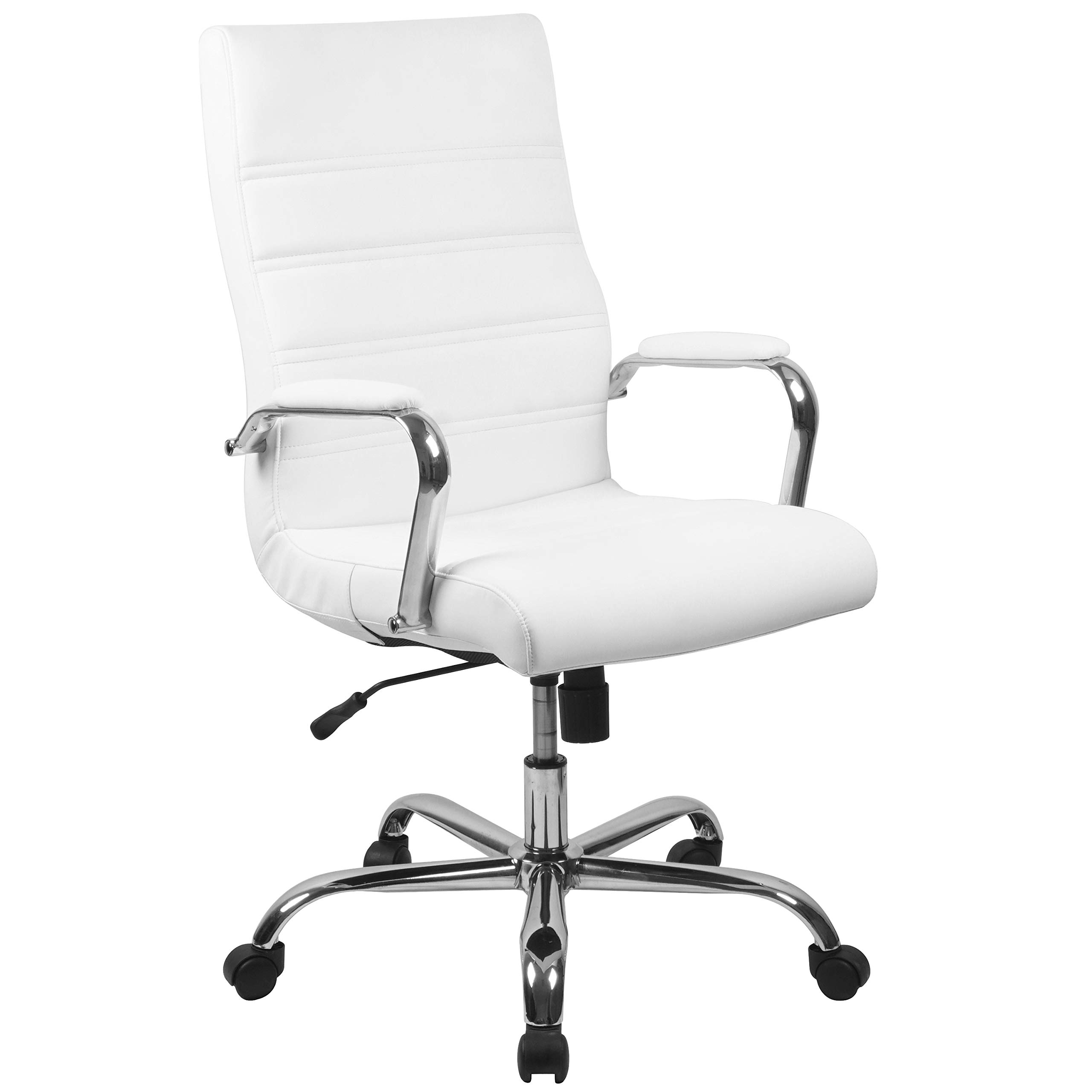 Flash Furniture High Back Desk Chair - White LeatherSof...