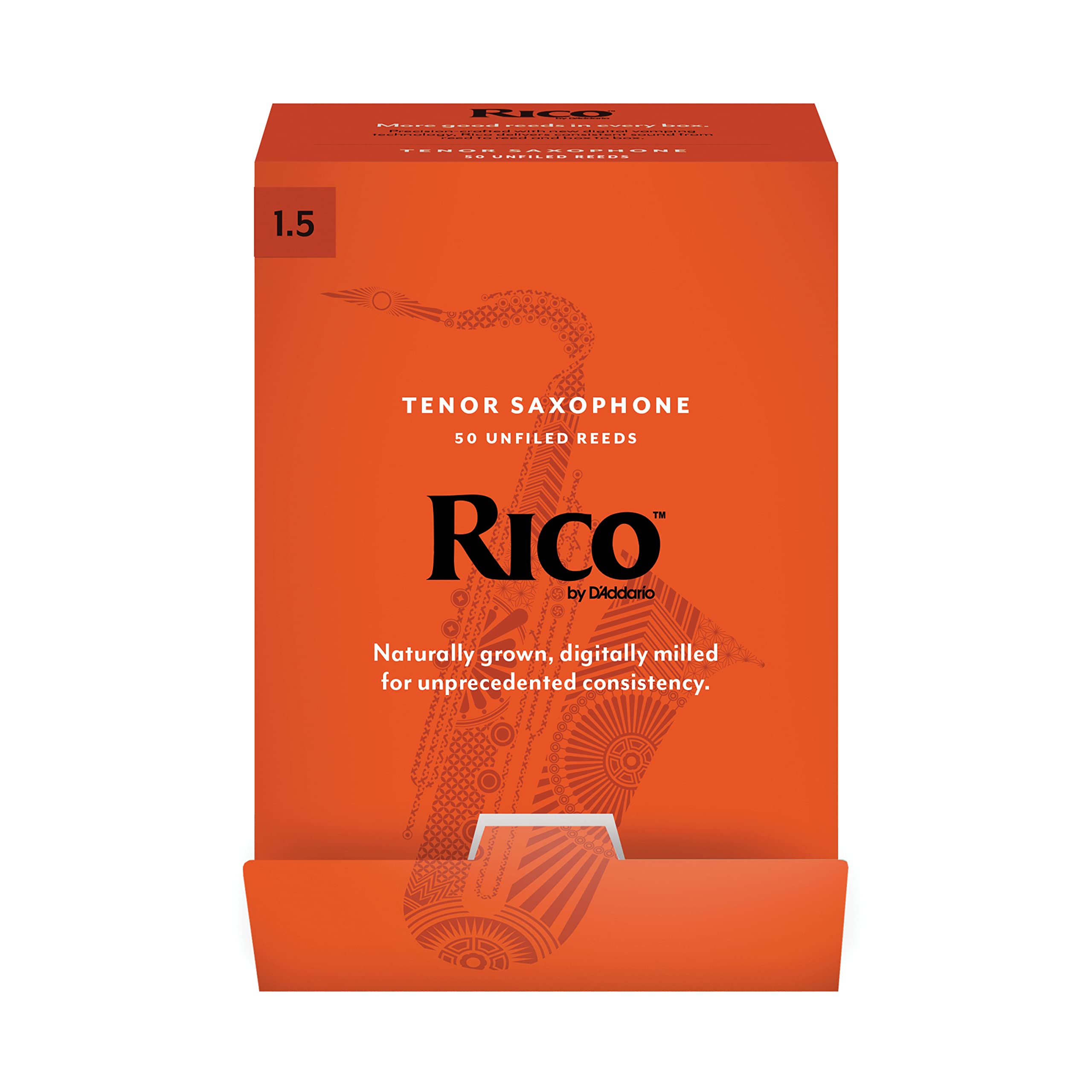 D’Addario Woodwinds Rico Tenor Sax Reeds, Strength 1.5,...