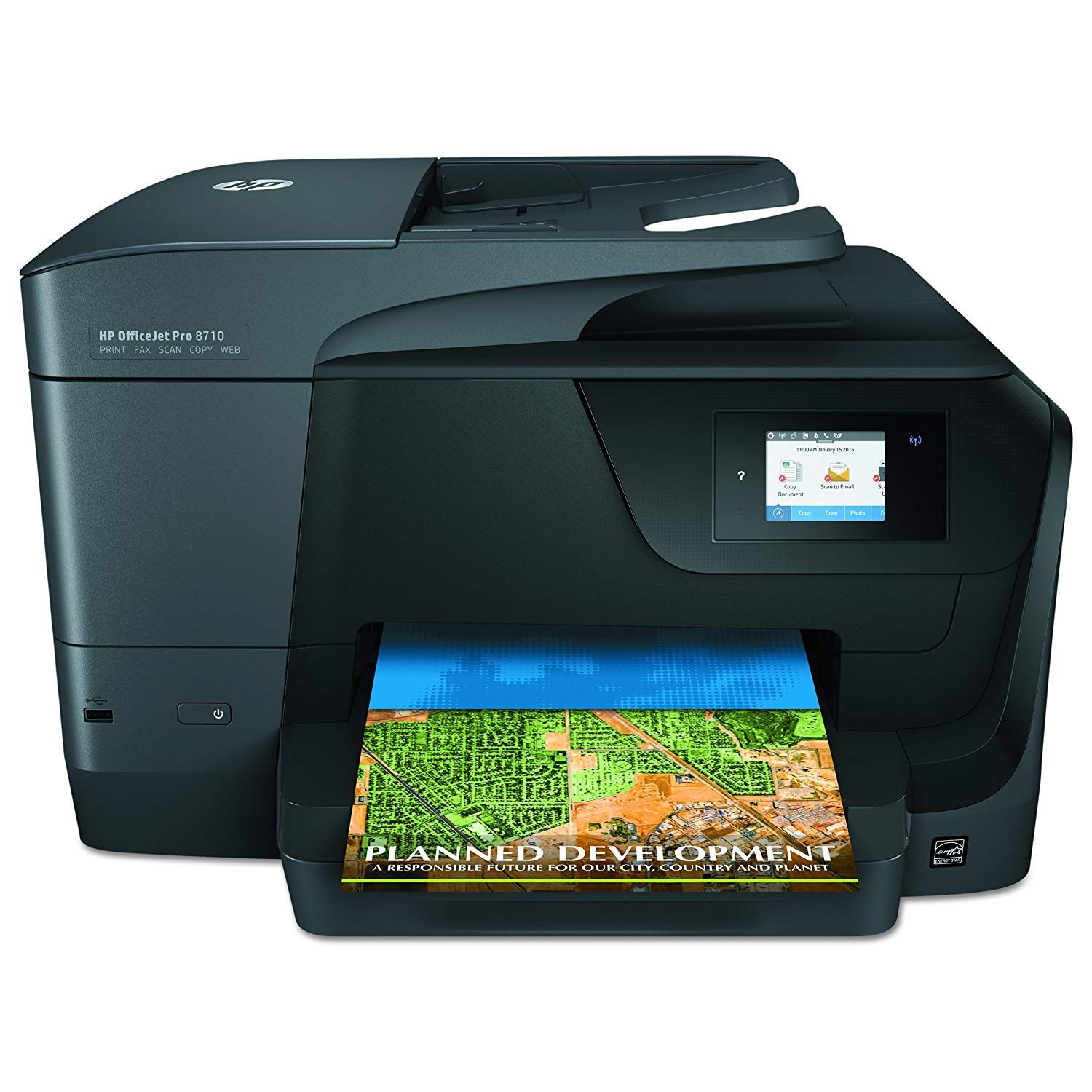 Hewlett Packard OfficeJet Pro 8710 Wireless All-in-One Photo Printer with Mobile Printing, Instant Ink ready (M9L66A)