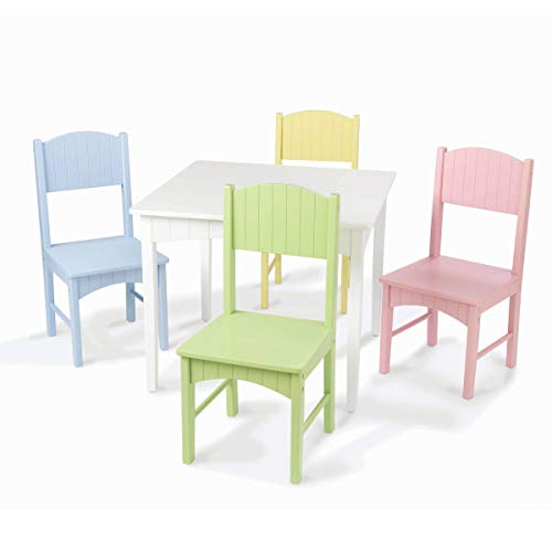 KidKraft Nantucket Kid's Wooden Table & 4 Chairs Set wi...