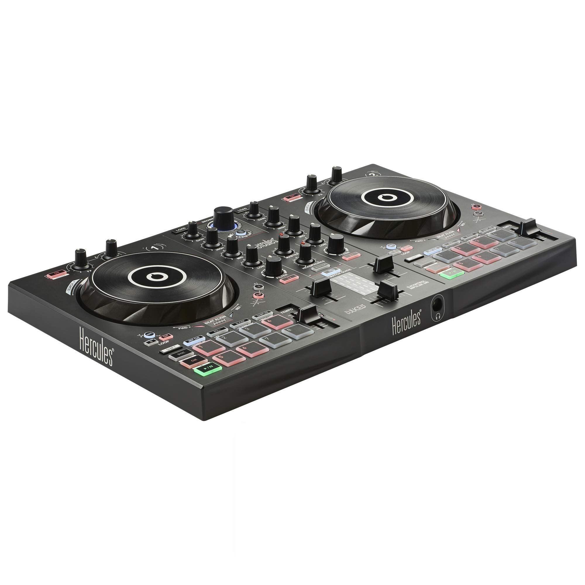 Hercules DJ DJ Control Inpulse 300 | 2 Channel USB Controller, with Beatmatch Guide, DJ Academy and Full DJ Software DJUCED Included