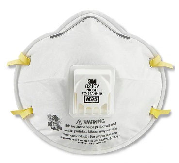 3M 8210V N95 Industrial Respirator with Valve - N95 (10...
