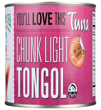 Natural Sea Tuna - Tongol - Chunk Light - No Salt Added...