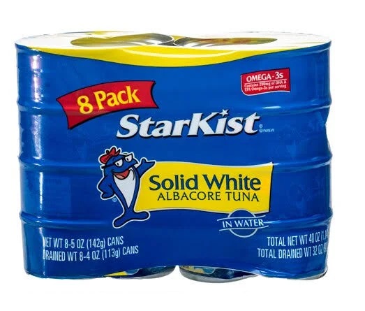 StarKist Tuna, Albacore, Solid White, in Water - 8 pack, 5 oz cans
