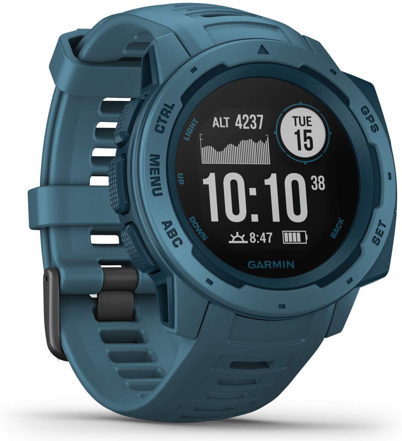 Garmin Instinct - Smart Watch with Heart Rate Monitor - Lakeside Blue